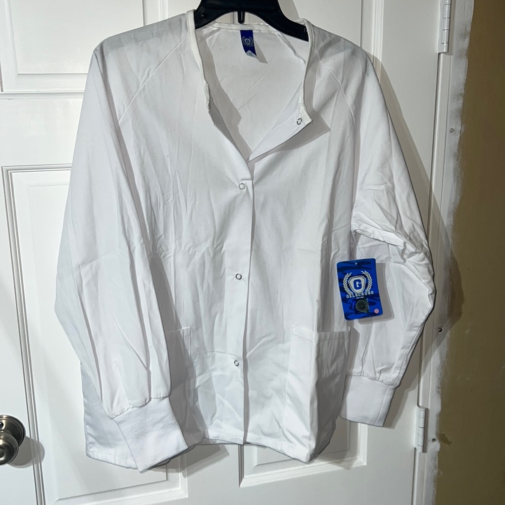 Medium White Scrub Top